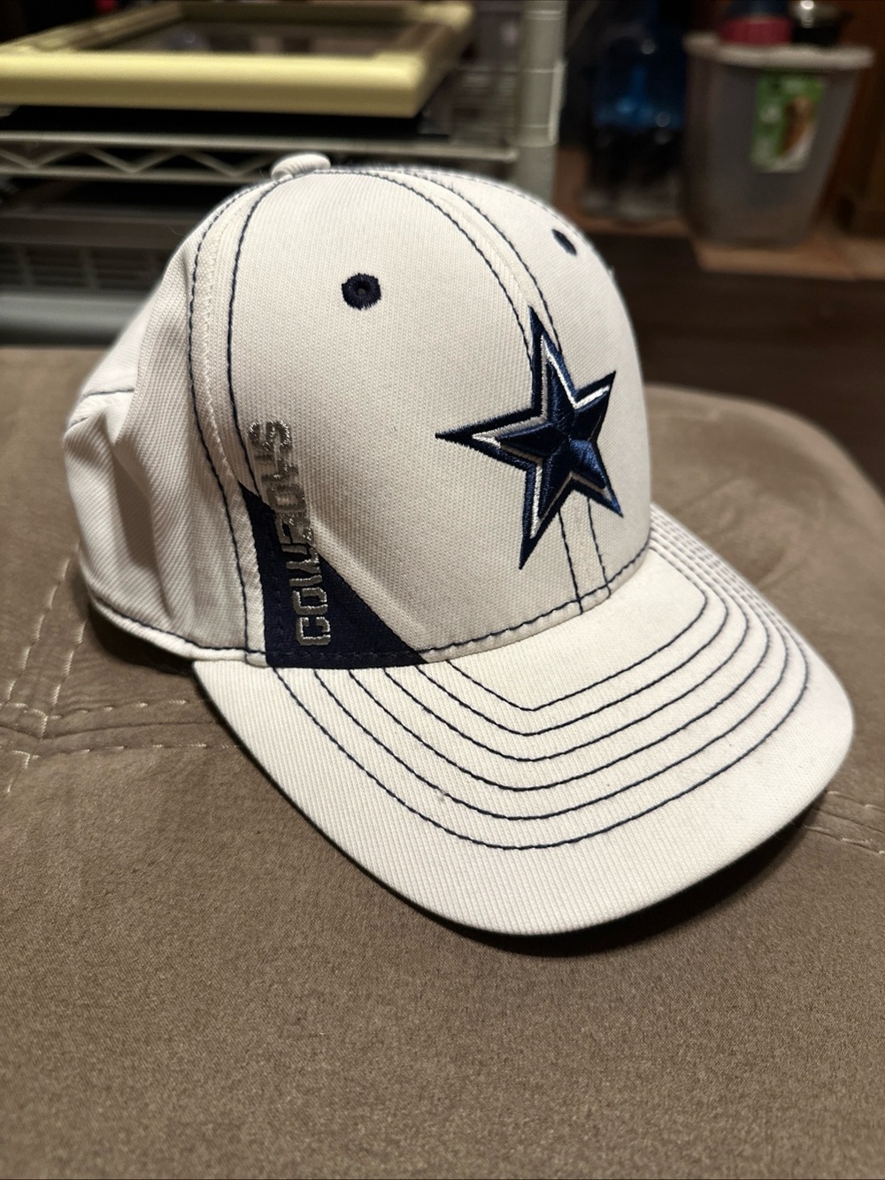 Reebok White and Navy Kids Star Baseball Cap